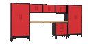 Armadillo Tough 7-Piece Set with Wheels - Red (17R)