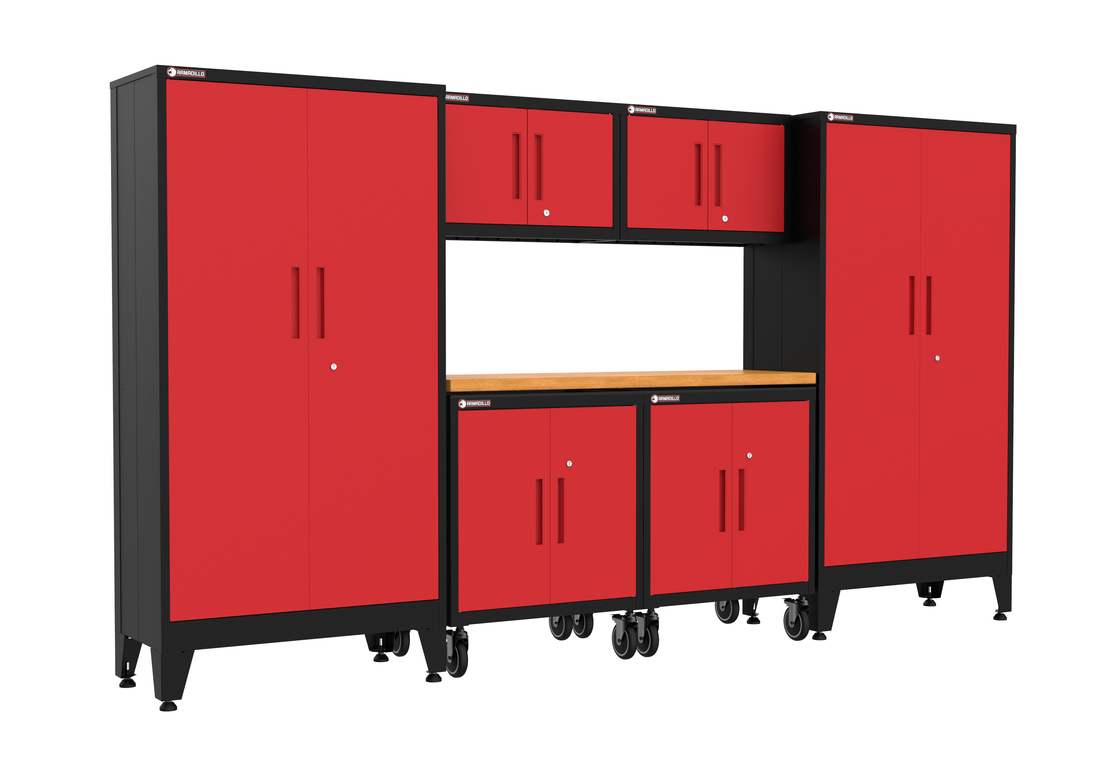 Armadillo Tough 7-Piece Set with Wheels - Red (19R)