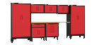 Armadillo Tough 8-Piece Set with Wheels - Red (22R)