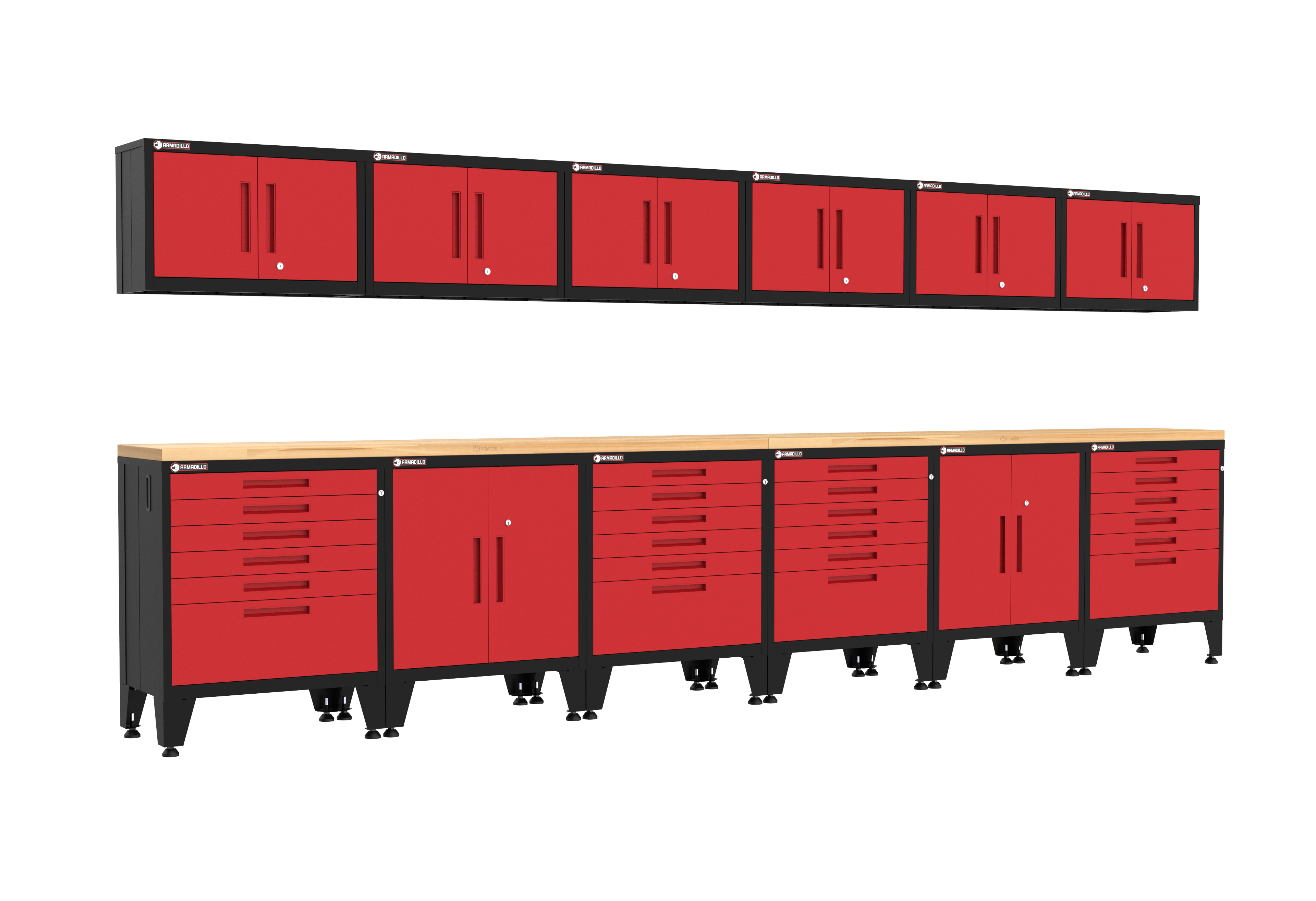 14-Piece Set with Levelers - Red (103R)