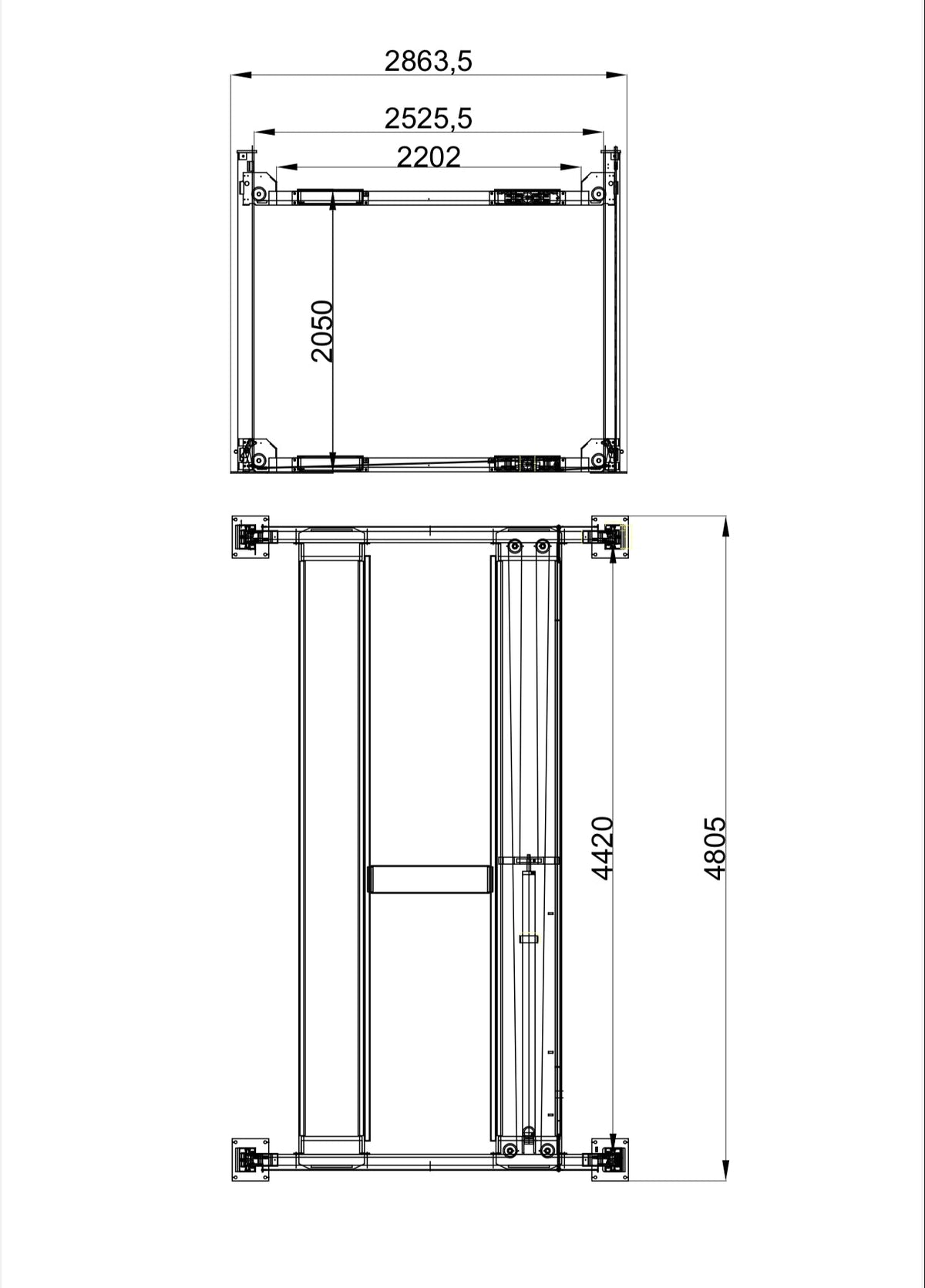 Katool 4H950 9500 Lbs Heavy Duty Four Post Lift Car lift Storage Service 4 Post Parking