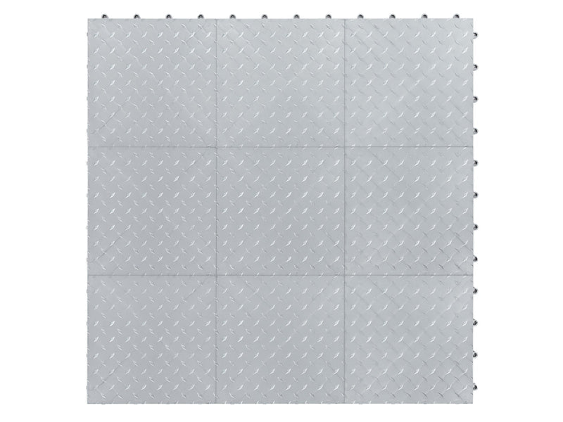 NewAge 12in x 12in Diamond Plate Pattern Polypropylene Garage Flooring Tiles (48-Pack)