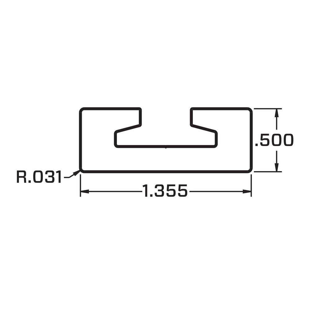 Race Ramps 1' Versatie Surface-Mounted Track with Wide Contour Edge (Series 3)