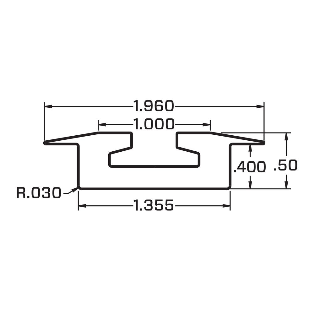 Race Ramps 1' Versatie Surface-Mounted Track with Wide Contour Edge (Series 3)