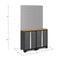 NewAge Bold Series Gray 3 Piece Cabinet Set With Base Cabinets and Slatwall