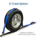 2" x 10' Tire Block Strap Pack with E-Track Ends - Black