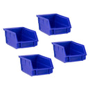 NewAge Steel Slatwall Blue Parts Bins (Pack of 4)