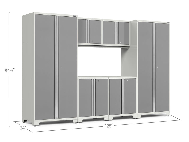 NewAge Pro Series 6 Piece Cabinet Set With Wall, Base Cabinets and Lockers