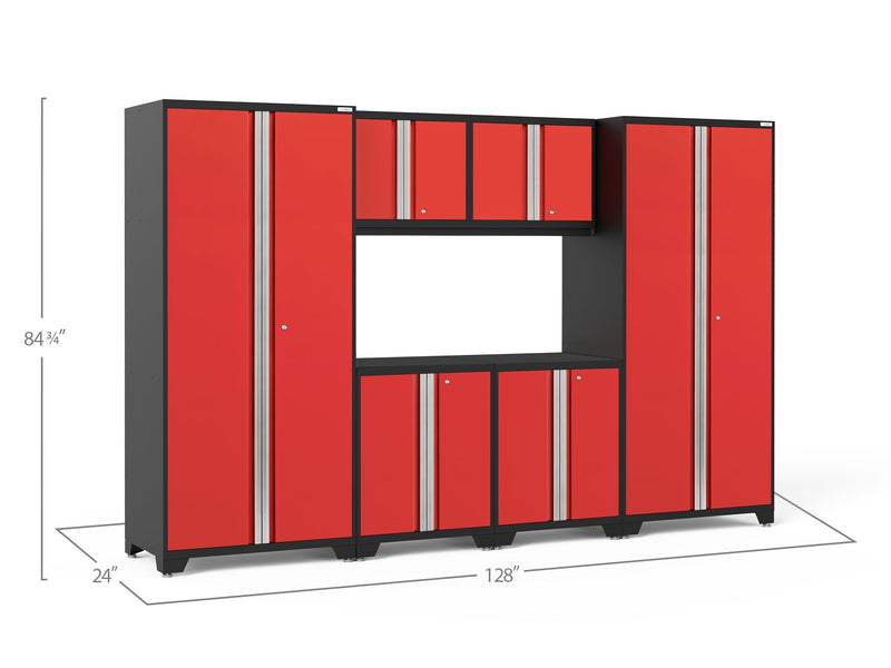 NewAge Pro Series 6 Piece Cabinet Set With Wall, Base Cabinets and Lockers