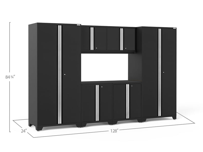 NewAge Pro Series 6 Piece Cabinet Set With Wall, Base Cabinets and Lockers