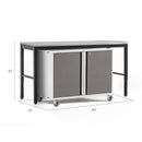 NewAge Pro Series 2 Piece Cabinet Set with 84 in. Workbench and 42 in. Base Cabinet on Casters