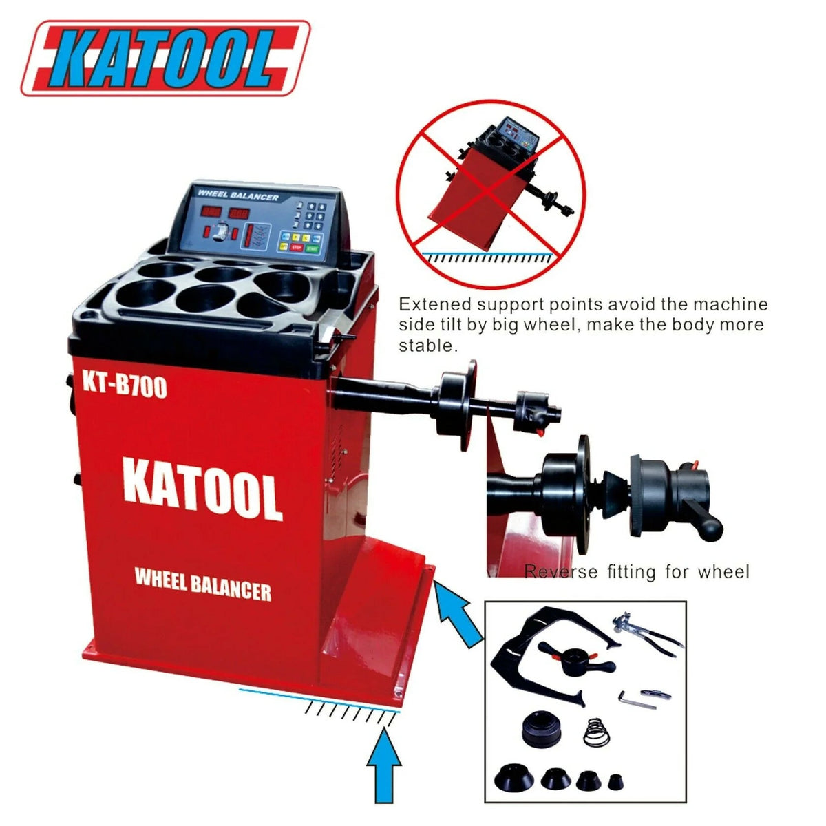 Katool KT-T900 Tire Changer + KT-B700 Wheel Balancer Combo