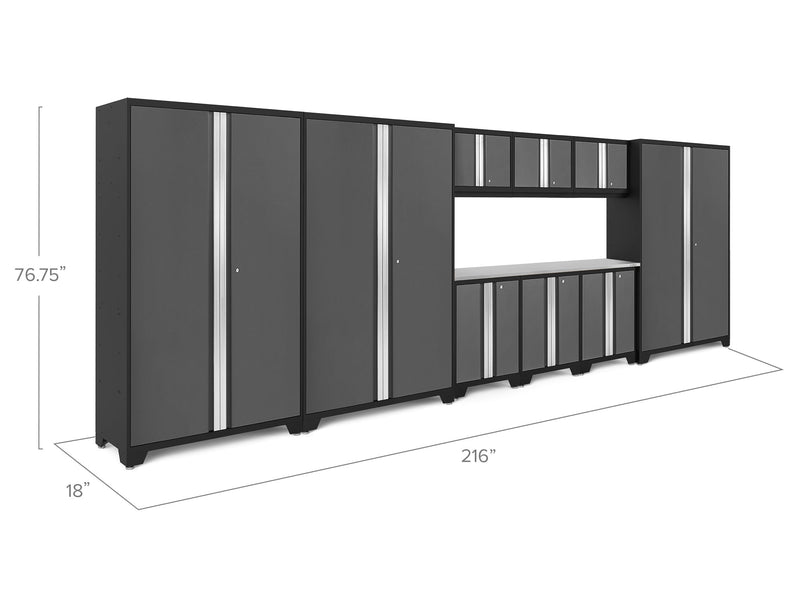 NewAge Bold Series 10 Piece Cabinet Set With 48 in. RTA Locker