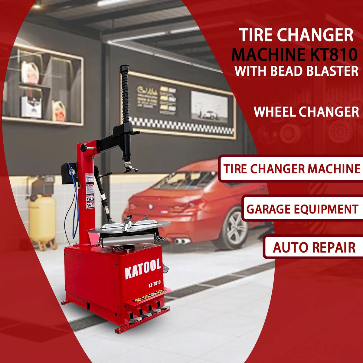 Katool KT-T810 Tire Changer + KT-B750 Wheel Balancer Combo