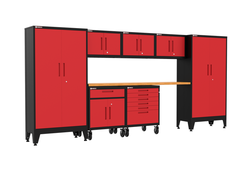 Armadillo Tough 8-Piece Set with Wheels - Red (22R)