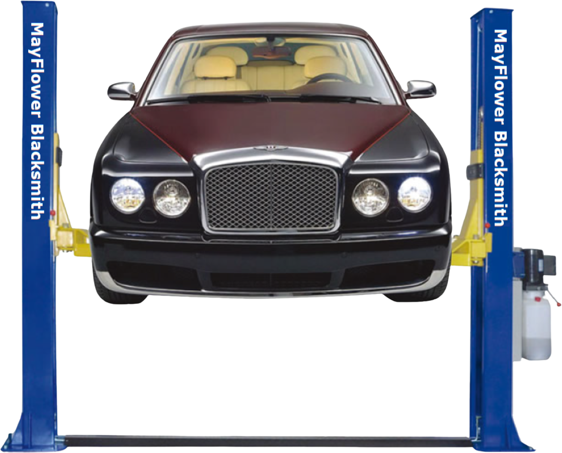 Mayflower Tools Blacksmith Two Post Car Lift Floor Plate Max Lift Height 71" BP9500 New