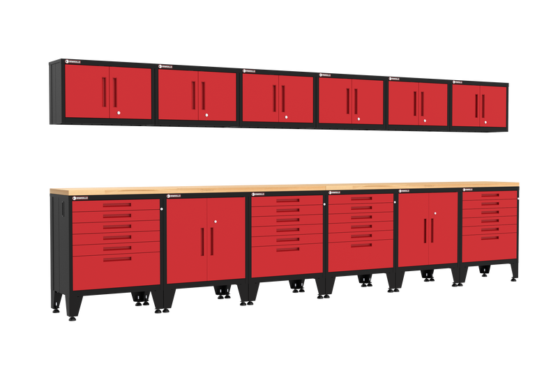 14-Piece Set with Levelers - Red (103R)