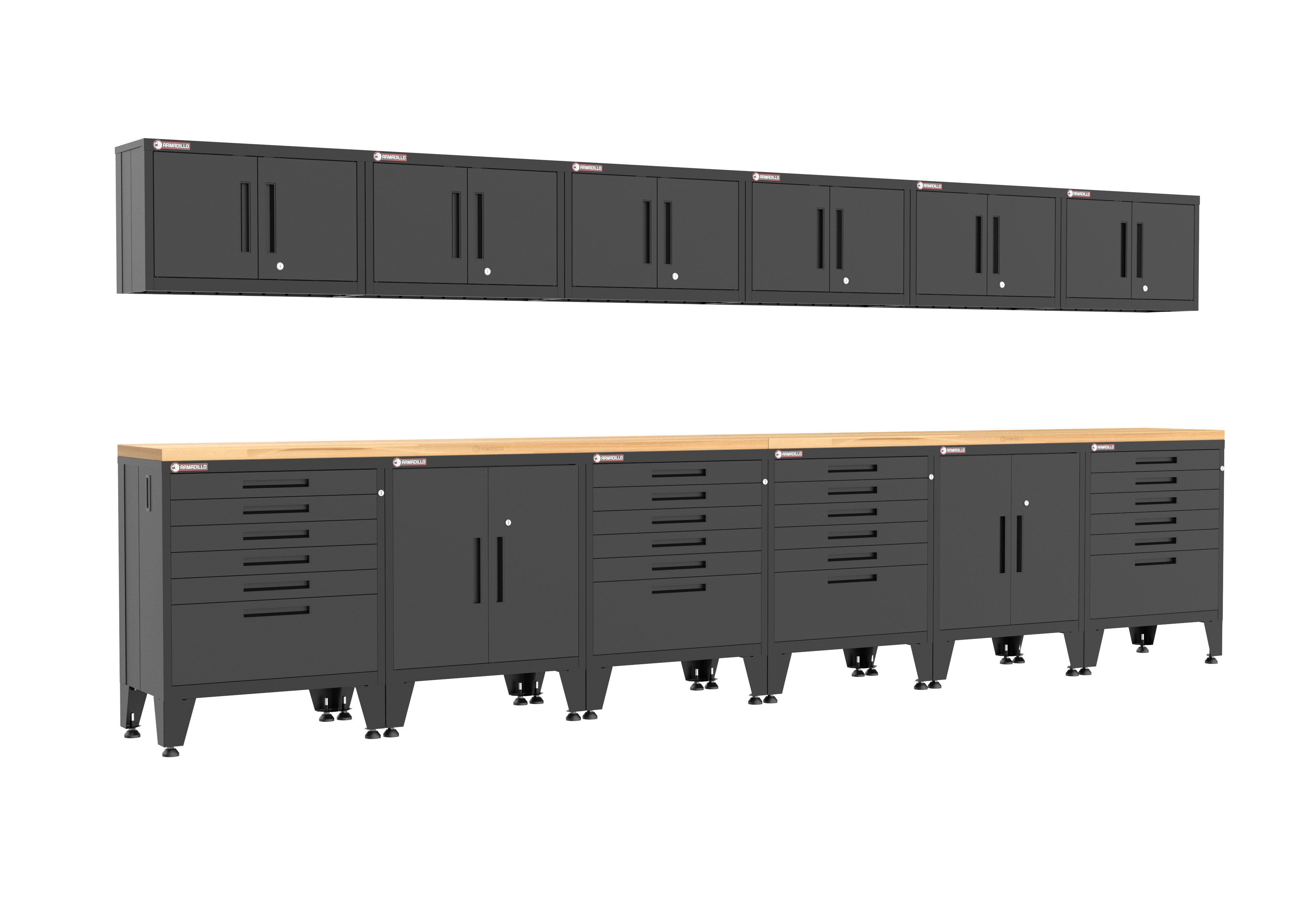 Armadillo Tough 14-Piece Set with Levelers - Black (103B)