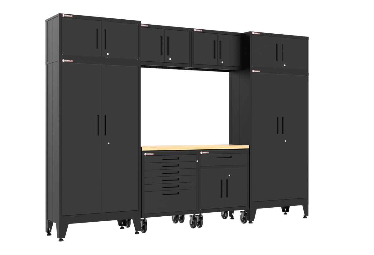 Armadillo Tough 9-Piece Set with Wheels - Black (105B)