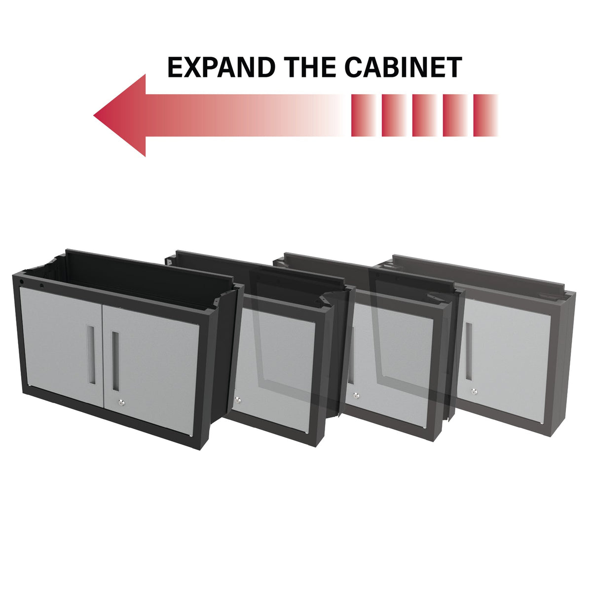Armadillo Tough Garage Wall Cabinet in Gray