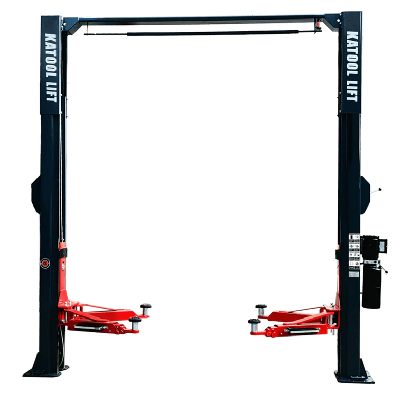 Katool | KT-AS110D Two Post Asymmetrical Vehicle Lift 11,000lbs Single Point Lock Release