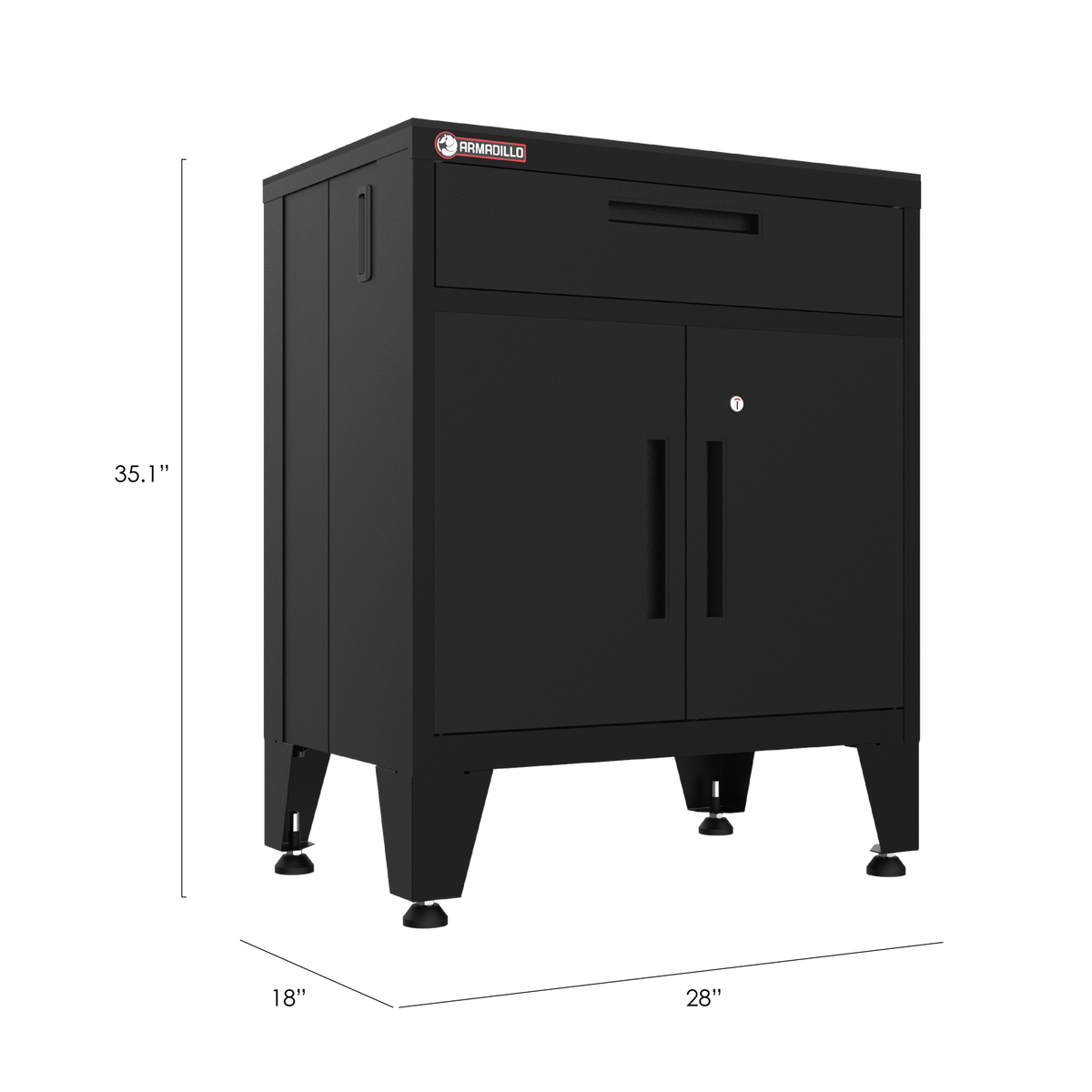 Armadillo Tough Multifunction Garage Cabinet in Black
