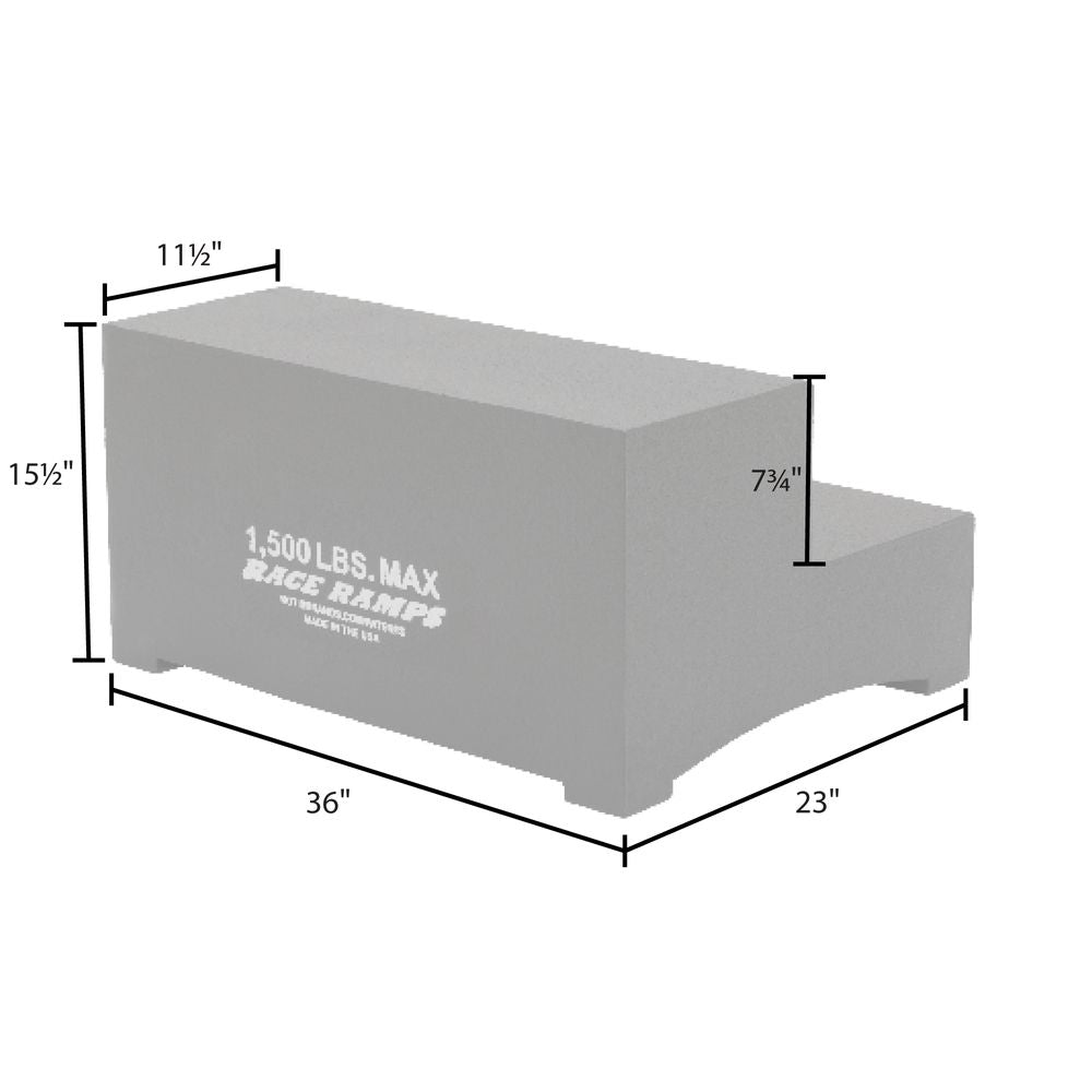 Race Ramps 24" x 23" Lightweight Two-Step Trailer Step