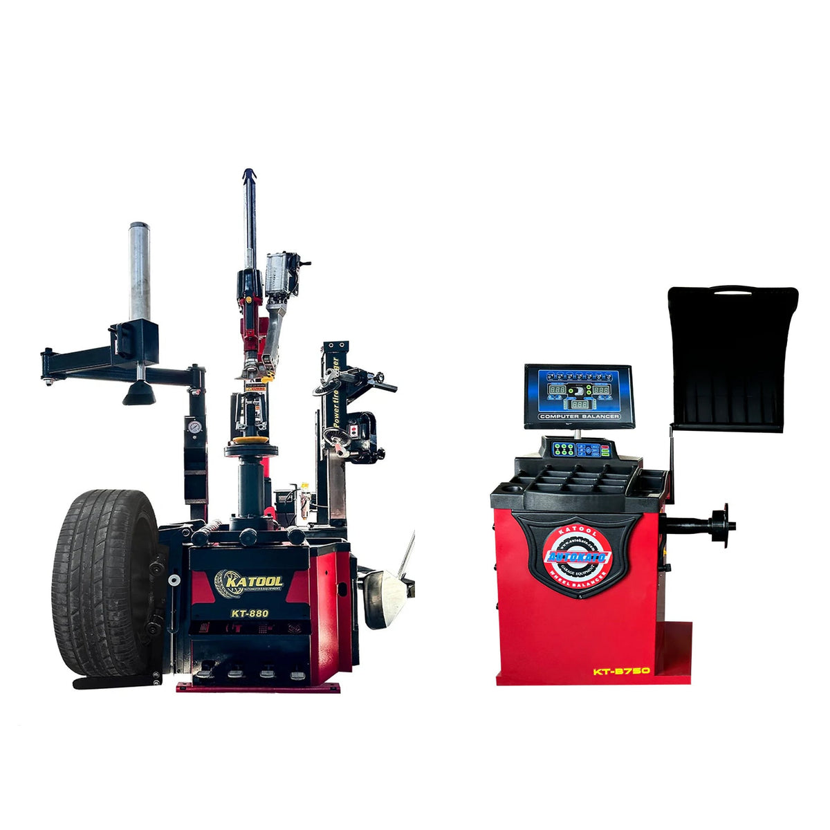 Katool KT-T880 Center Post Tire Changer + KT-B750 Wheel Balancer Combo