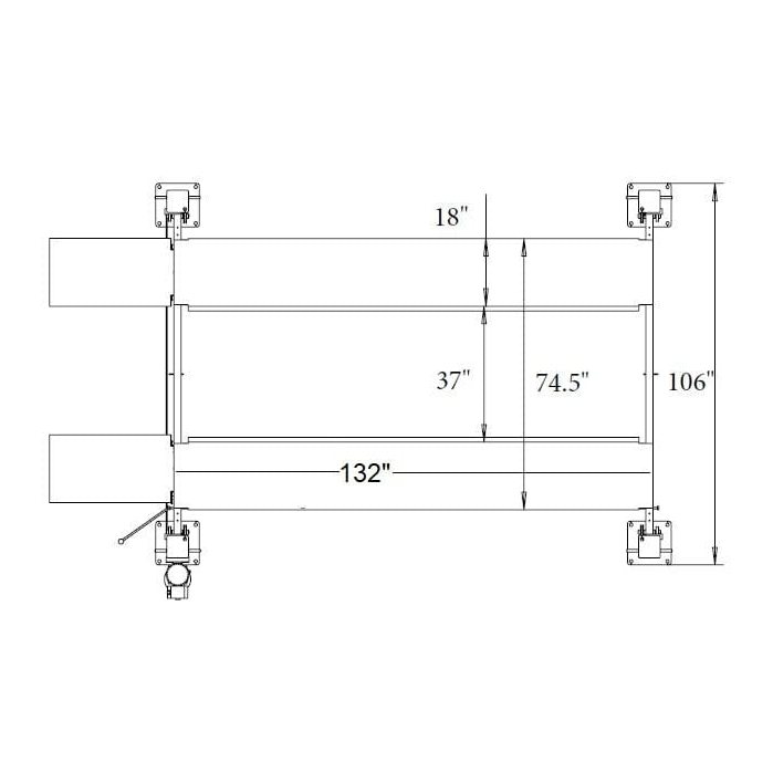 Triumph NSS-8SQ 8,000 lb Short-Length 4-Post Lift