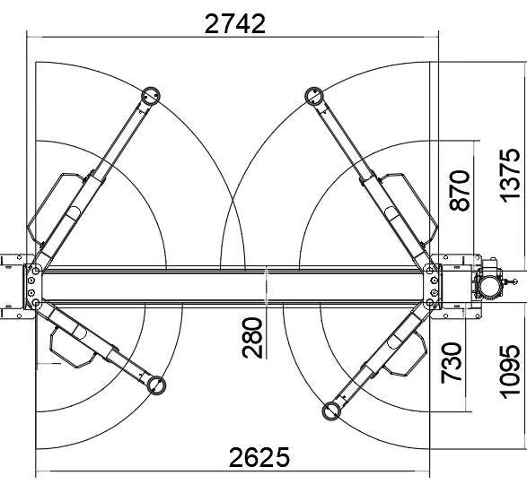 Katool KT-AM120SD 12,000lbs Two Post Lift