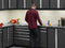NewAge Pro Series Gray 10 Piece Cabinet Set With Wall, Tool Drawer, Multi-Function Cabinet, Lockers and 112 in. Worktop