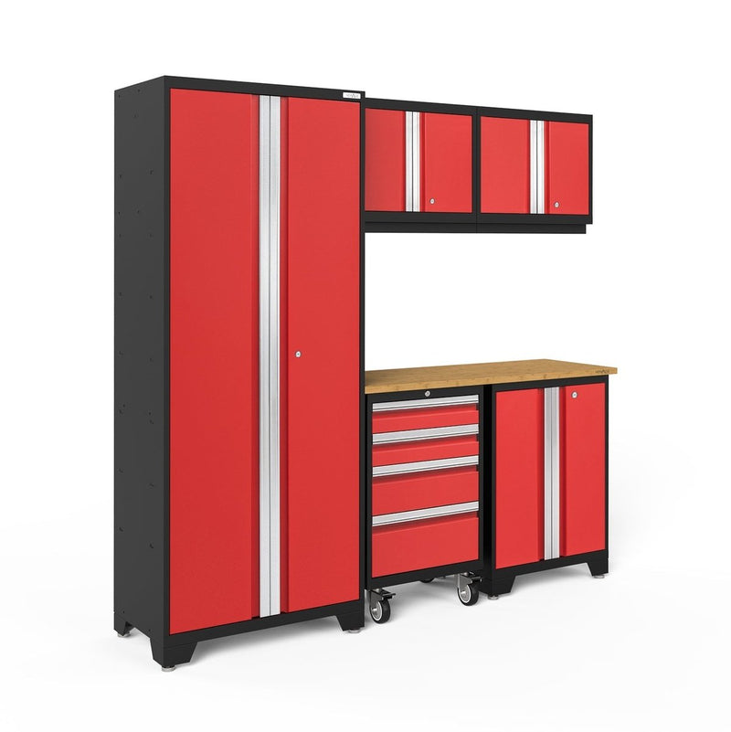 NewAge Bold Series 6 Piece Cabinet Set With Tool, Base, Wall Cabinets and 30 in. Locker