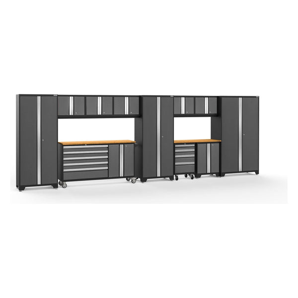 NewAge Bold Series 12 Piece Cabinet Set With Project Center, Tool Drawer, Base, Wall Cabinets and Locker