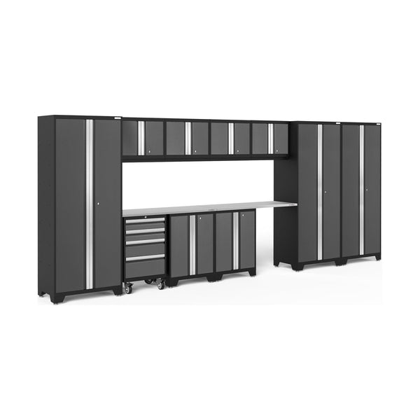 NewAge Bold Series 12 Piece Cabinet Set With Tool, Base, Wall Cabinets and 3 Lockers