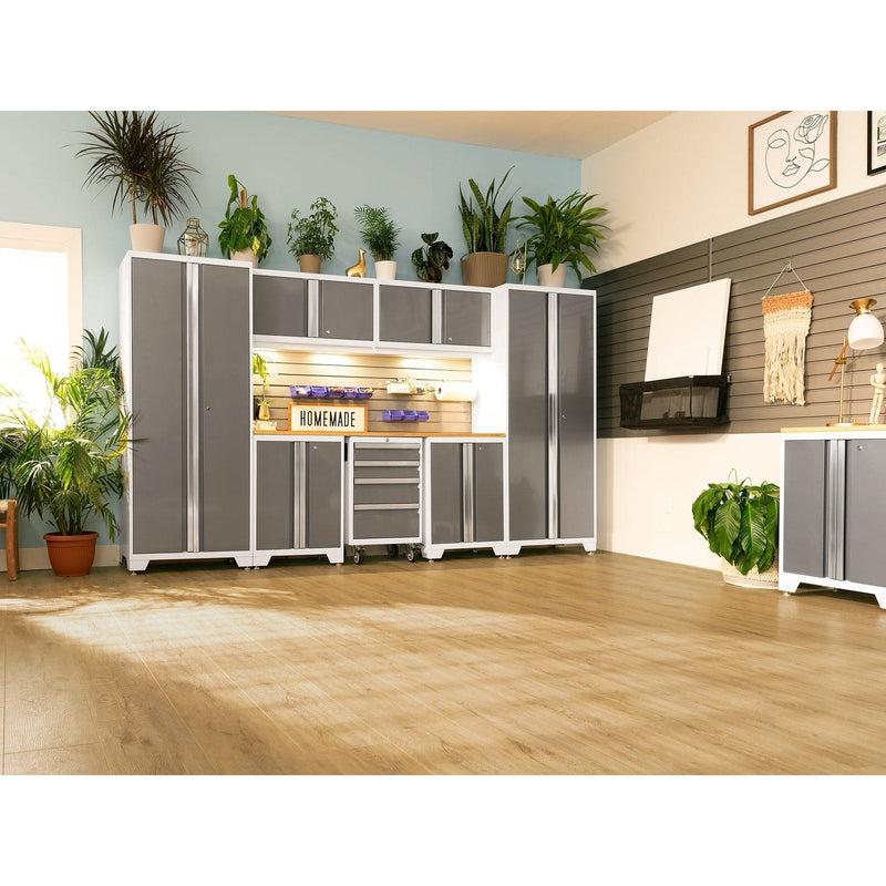 NewAge Bold Series 8 Piece Cabinet Set With Base, Wall Cabinets and 30 in. Lockers