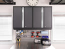 NewAge Pro Series Gray 10 Piece Cabinet Set With Wall, Tool Drawer, Multi-Function Cabinet, Lockers and 112 in. Worktop
