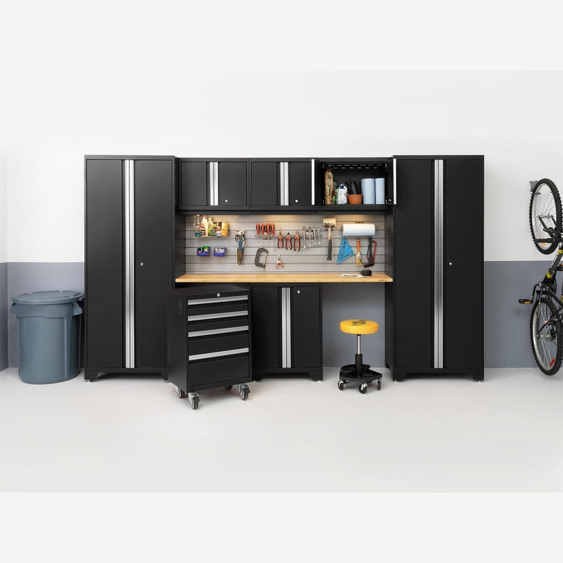 NewAge Bold Series 12 Piece Cabinet Set With Tool, Base, Wall Cabinets and 3 Lockers