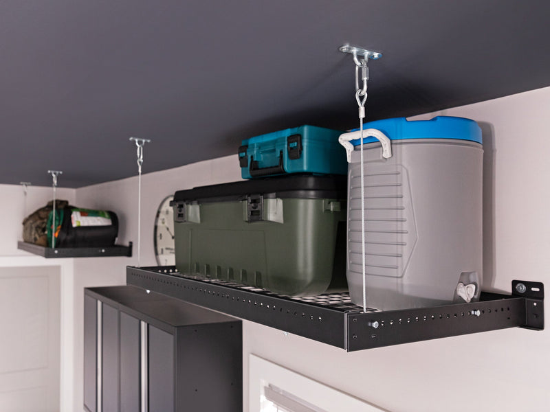 NewAge Pro Series Gray 10 Piece Cabinet Set With Wall, Tool Drawer, Multi-Function Cabinet, Lockers and 112 in. Worktop