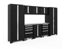 NewAge Bold Series 9 Piece Cabinet Set With 2 Tool, Base, Wall Cabinets and 30 in. Lockers